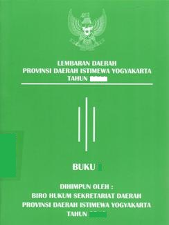 Gambar Lembaran Daerah & Berita Daerah Tahun 2016 & 2014 Daerah Istimewa Yogyakarta -- Buku III