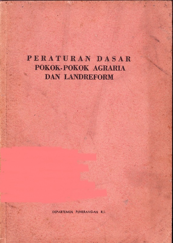 Gambar Peraturan Dasar Pokok-Pokok Agraria dan Landreform