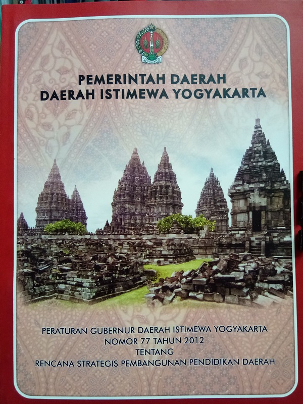 Gambar Peraturan Gubernur Daerah Istimewa Yogyakarta Nomor 77 Tahun 2012 tentang Rencana Strategis Pembangunan Pendiidkan Daerah