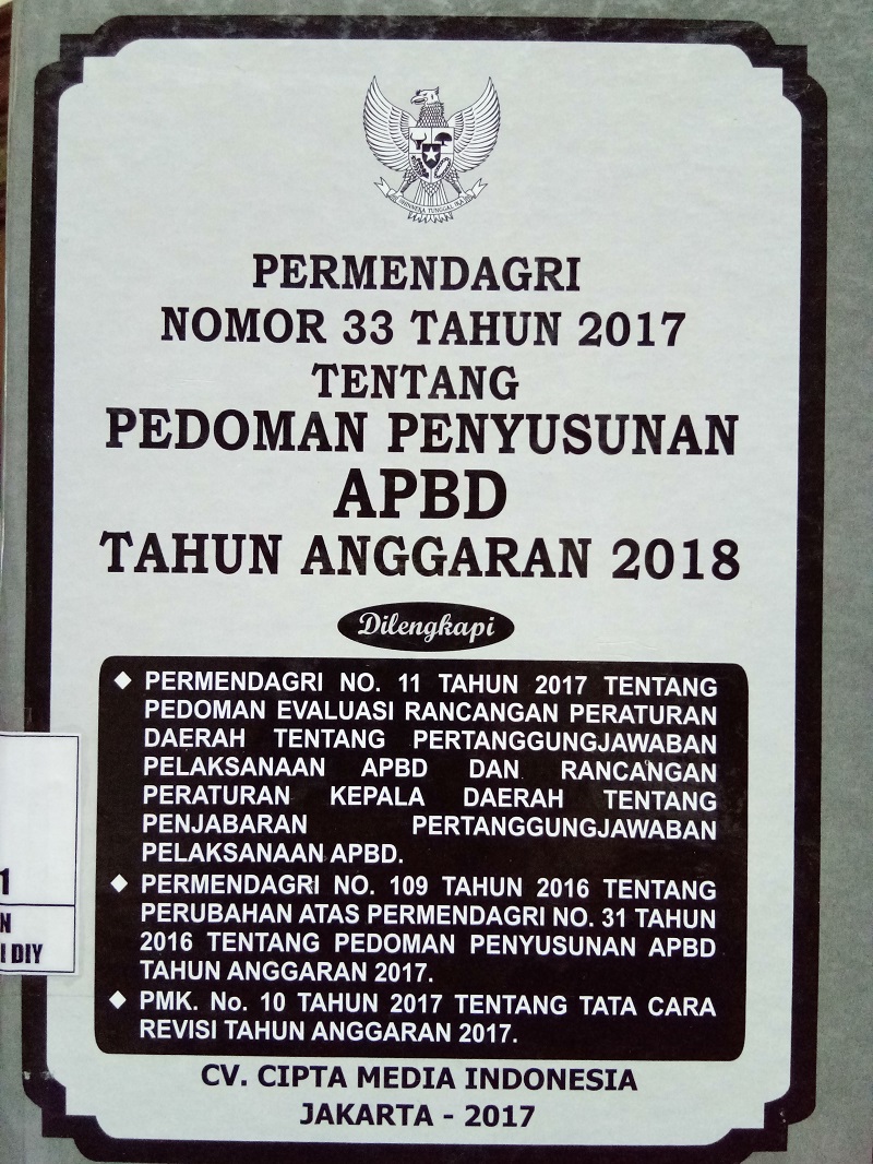 Gambar Permendagri Nomor 33 Tahun 2017 tentang Pedoman Penyusunan APBD Tahun Anggaran 2018