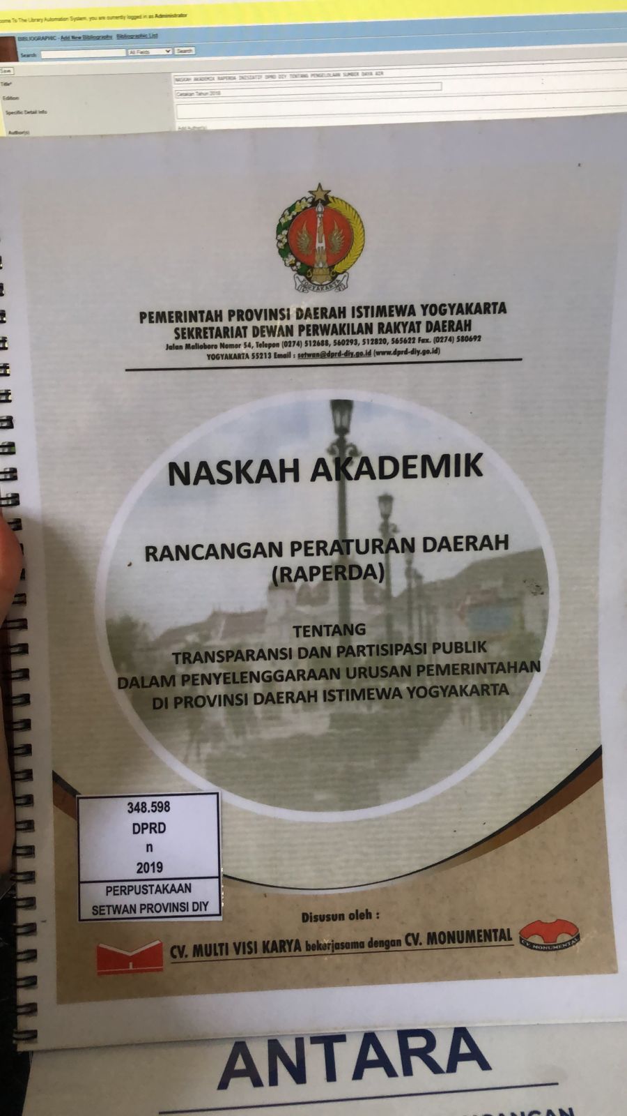 Naskah Akademik Raperda tentang Transparasi dan Partisipasi Publik Dalam Penyelenggaraan Urusan Pemerintahan di provinsi Daerah Istimewa Yogyakarta