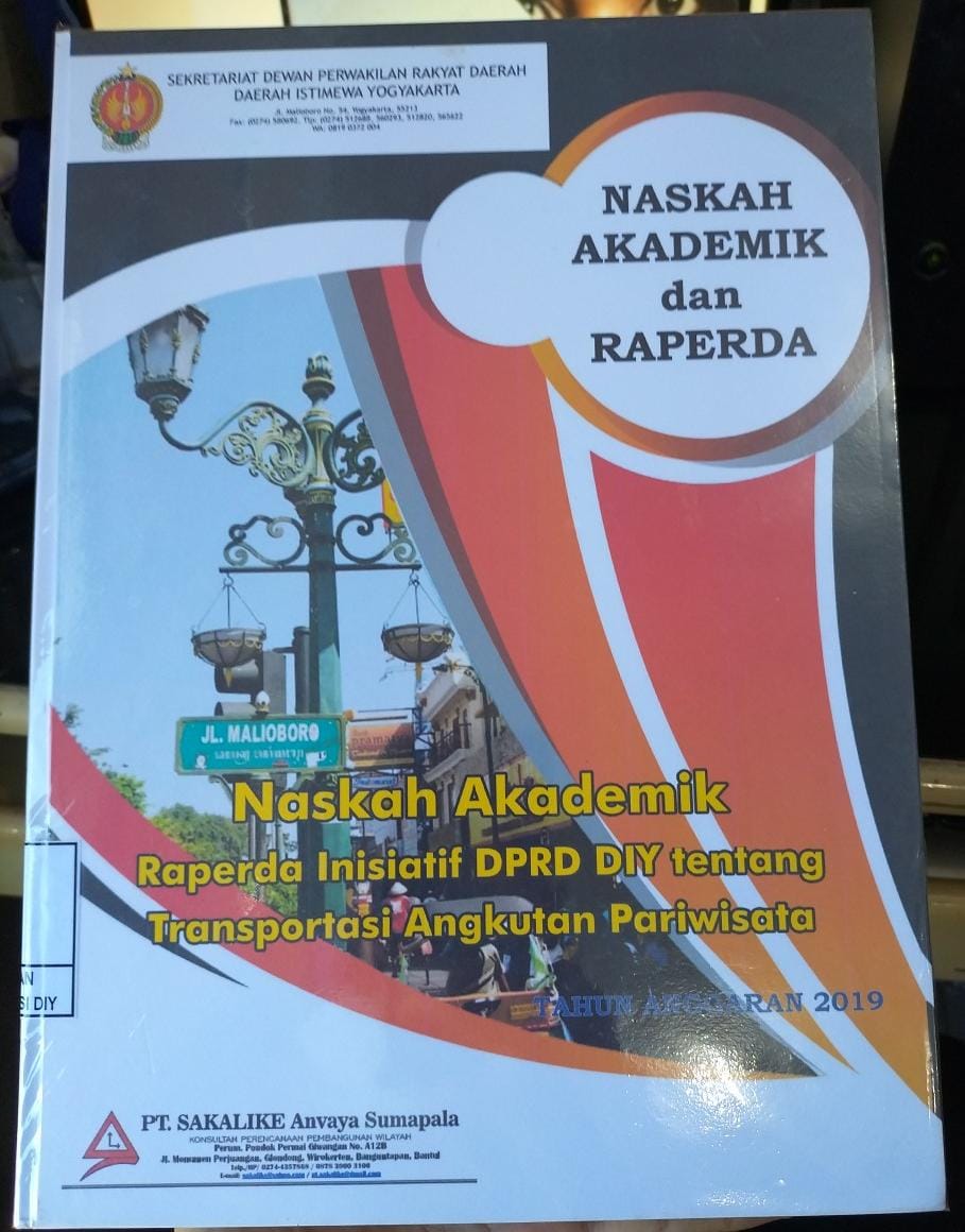 Naskah Akademik Raperda Inisiatif DPRD DIY tentang Transportasi Angkutan Pariwisata 2019