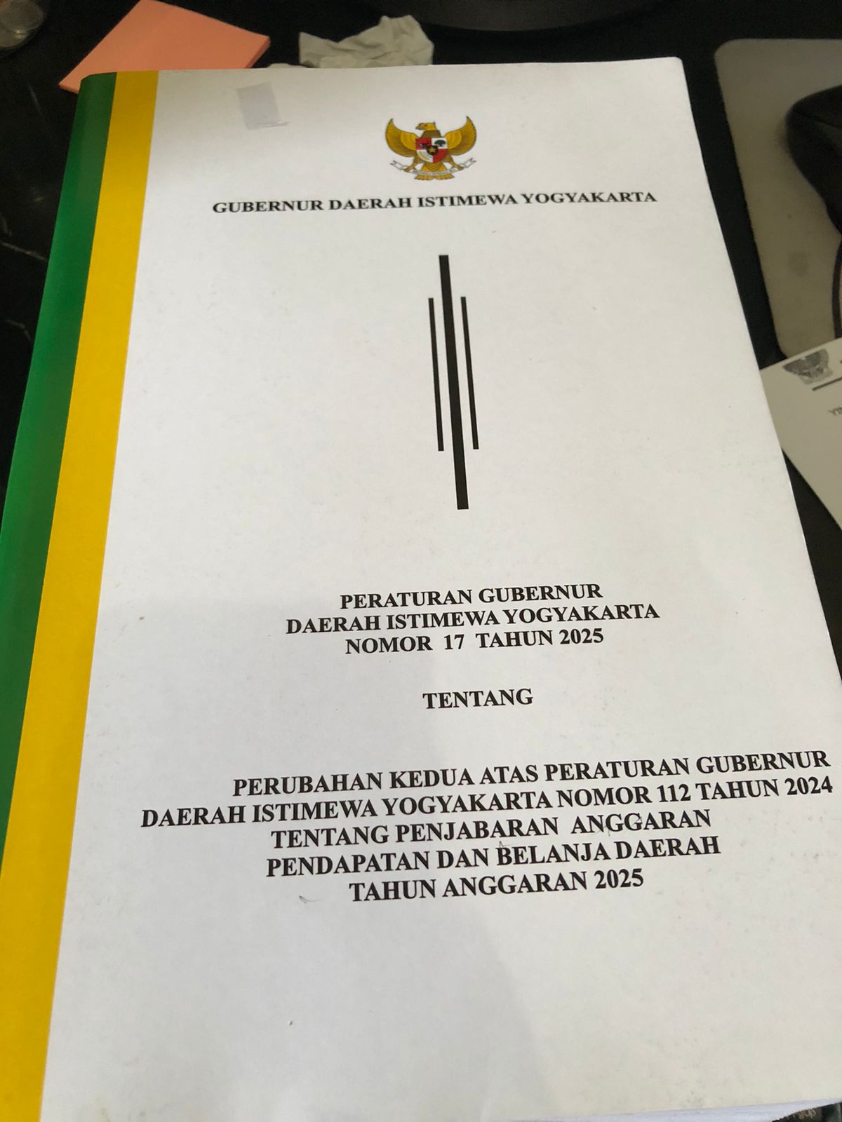 PEUBAHAN KEDUA ATAS PERGUB DIY NO 112 TH 2024 TENTANG APBD