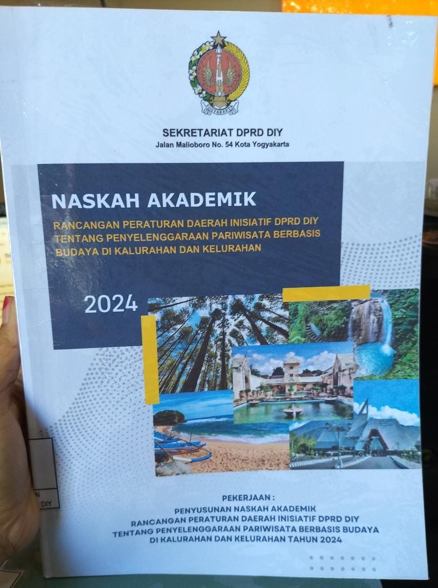 NASKAH AKADEMIK RANCANGAN PERATURAN DAERAH INISIATIF DPRD DIY RTENTANG PENYELENGGARAAN PARIWISATA BERBASIS BUDAYA DI KALURAHAN DAN KELURAHAN