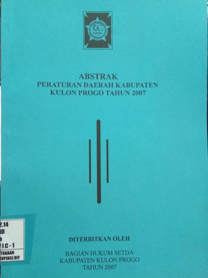 Gambar Abstrak Peraturan Daerah Kabupaten Kulon Progo Tahun 2007