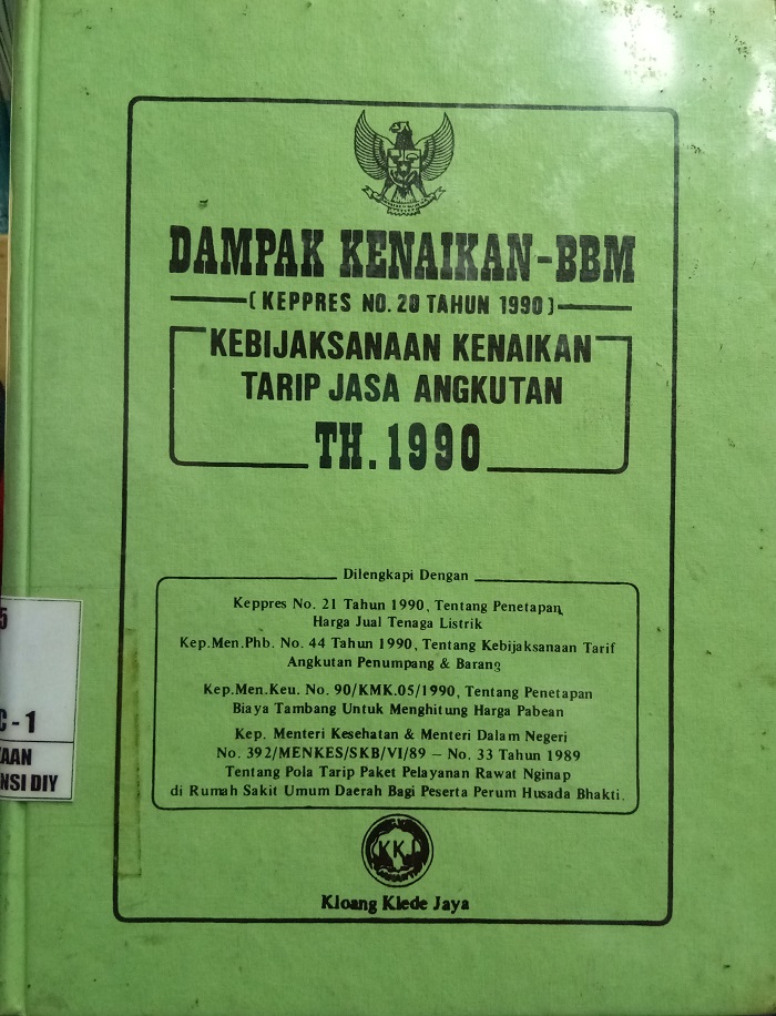 Gambar Dampak Kenaikan-BBM (Kepres No. 20 Tahun 1990) - Kebijaksanaan Kenaikan Tarip Jasa Angkutan Th. 1990