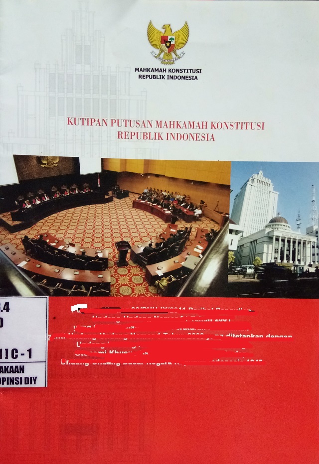 Gambar Kutipan Putusan Mahkamah Konstitusi Republik Indonesia : Putusan Nomor 27/SKLN-VI/2008 Perihal Sengketa Kewenangan Lembaga Negara antara Komisi Pemilihan Umum Provinsi Maluku Utara Melawan Presiden Republik Indonesia