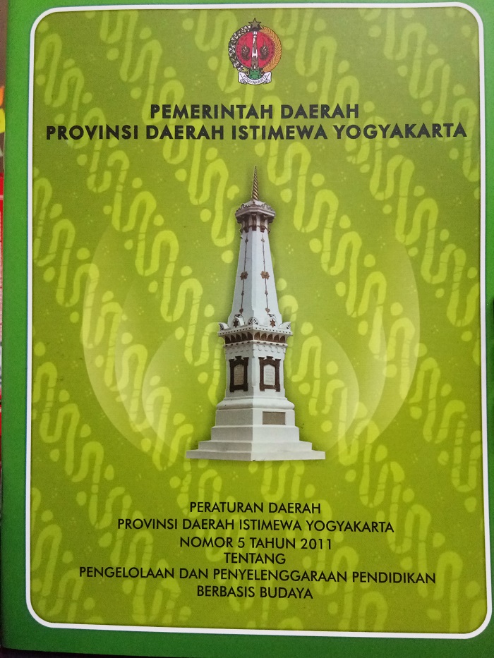 Gambar Peraturan Daerah Provinsi Daerah Istimewa Yogyakarta Nomor 5 Tahun 2011 tentang Pengelolaan dan Penyelenggaraan Pendidikan Berbasis Budaya