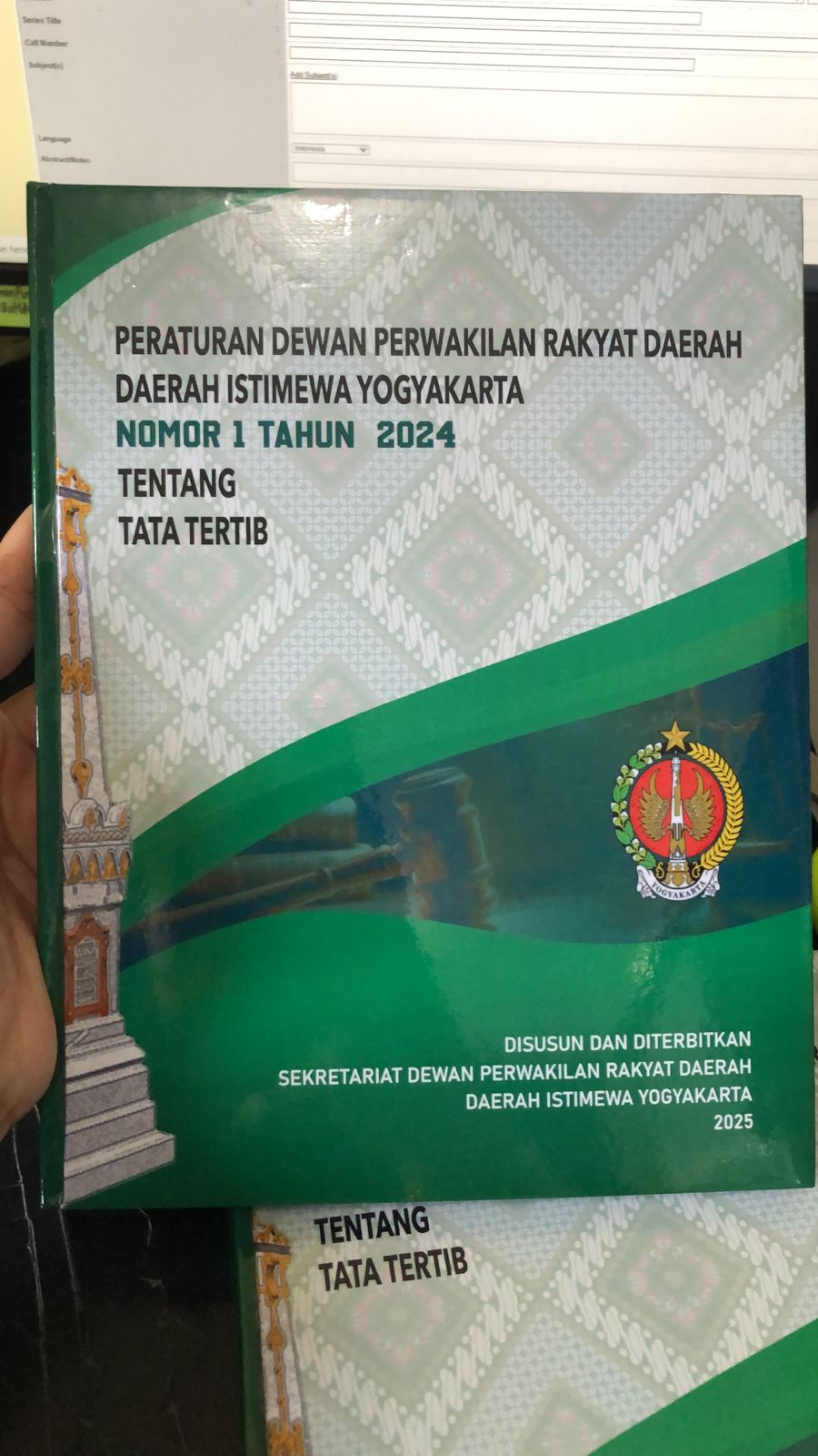 PERDA DIY No 1 Tahun 2023 Tentang Tata Tertib