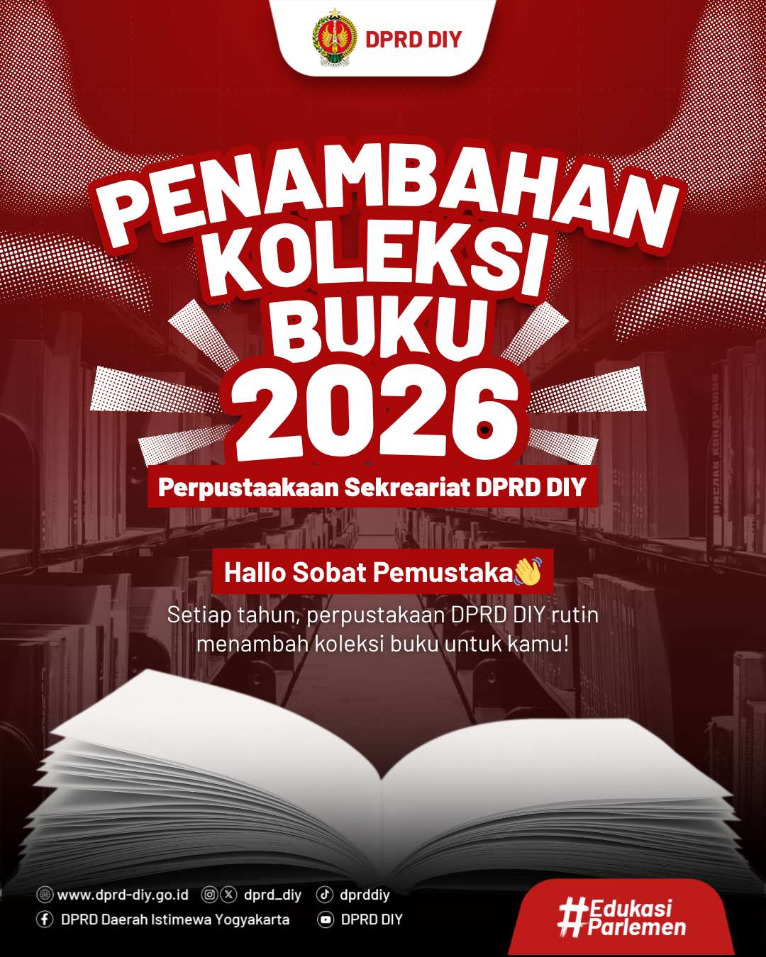 Penambahan Koleksi Buku Perpustakaan Sekretariat DPRD DIY Tahun 2026